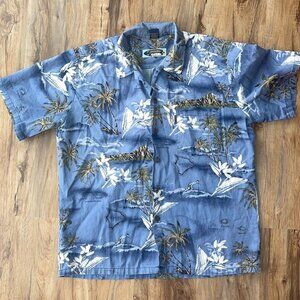 Palmwave Vintage Volcano Hawaiian Shirt large